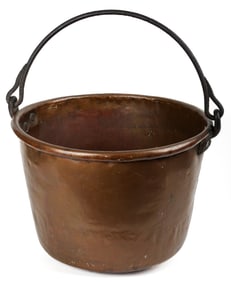 Large Copper Apple Butter Kettle, 19th Century