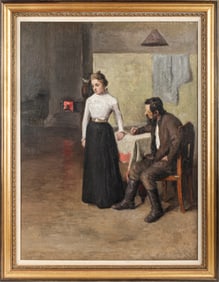 Russian School, Interior Scene Painting, Early 20th Century
