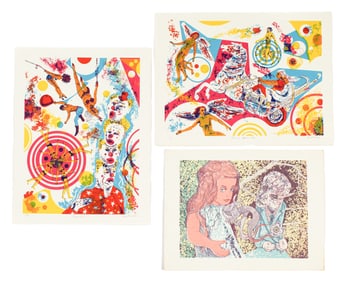 Leo Russell (American, 1917-1985) Three Serigraphs. Propulsion etc.