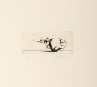 George Stuempfig (American, 20th C.) Twelve Surreal Etchings