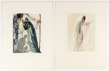 Salvador Dali (Spanish, 1904-1989) The Divine Comedy, Two Woodcuts, Arrival at the Empyrean, A