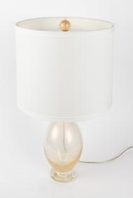 Modern Murano Art Glass Aventurine Gold Fleck Lamp