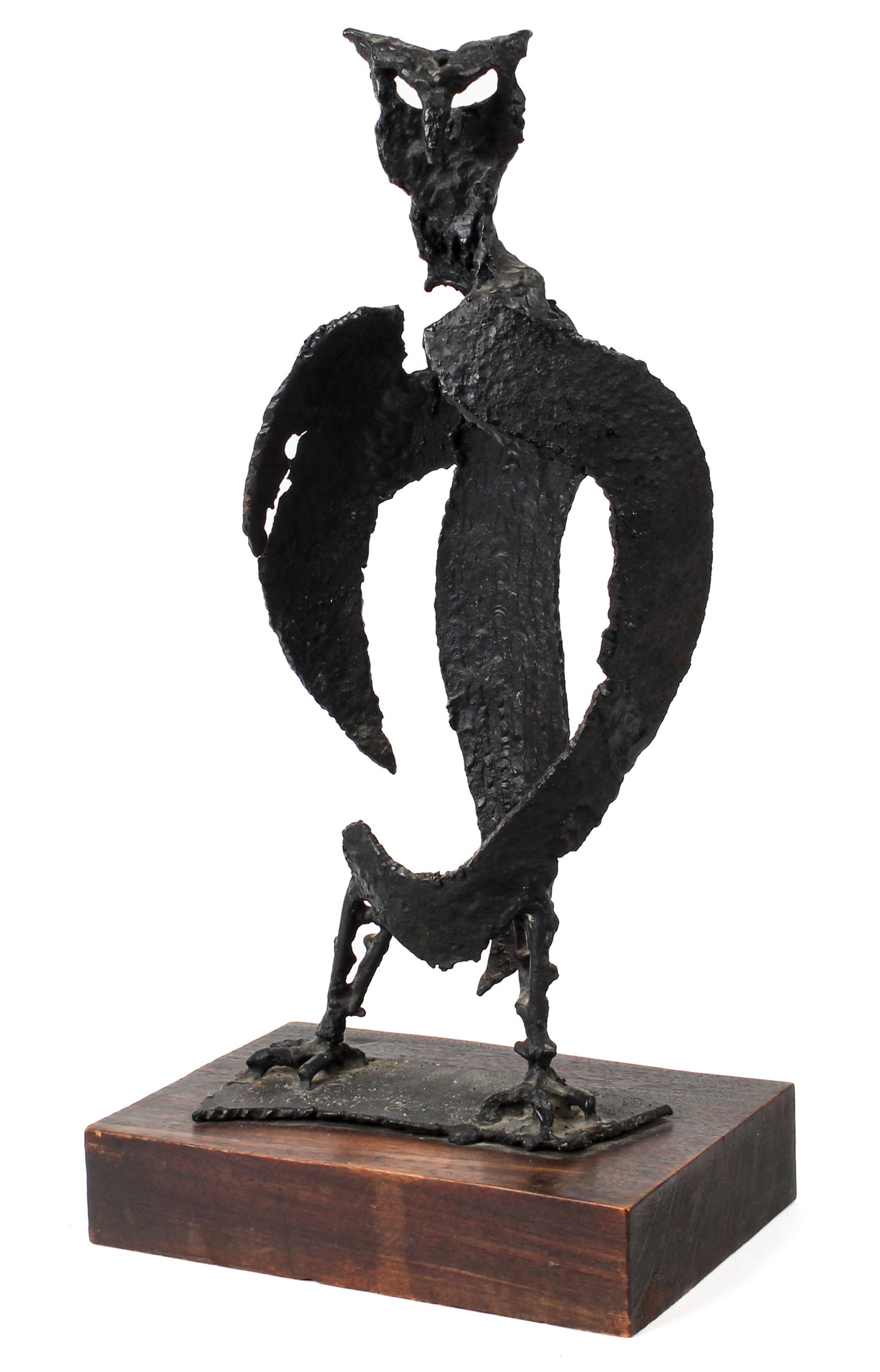 John Balossi (American / Puerto Rico, 1931-2007) Owl, Brutalist Welded Iron Sculpture (1 of 7)