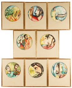 Itzhak Sankowsky (American/Israeli, 1908-1994) Judaica Paintings