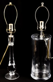 Two Simon Pearce Table Lamps, Pomfret and Cylinder