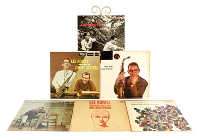 6 Vintage Lee Konitz Vinyl Jazz LP Albums, The Lee Konitz Quartet '57 Verve Mono Etc.