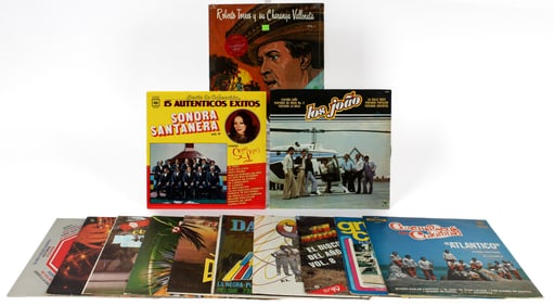 13 Vintage Vinyl Latin Mexican Music LP Albums, Cumbia, Marimba, Canta, Guaguanco, Grupo Carino, Los