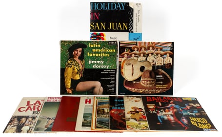 Ten Vintage Vinyl Latin Music LP Albums, Tito Puente 1964 Holiday In San Juan, Ramon Ropain / Mambo,