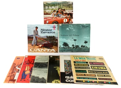 9 Vintage Vinyl LP Albums Latin Venezuela Jazz, Folk, Merengue, Hugo Blanco, Mario Suarez