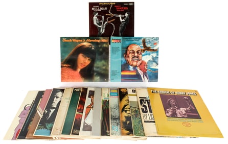 18 Vintage Vinyl Jazz LP Albums, Armstrong, Don Shirley, Slam Stewart, Hawkins Etc