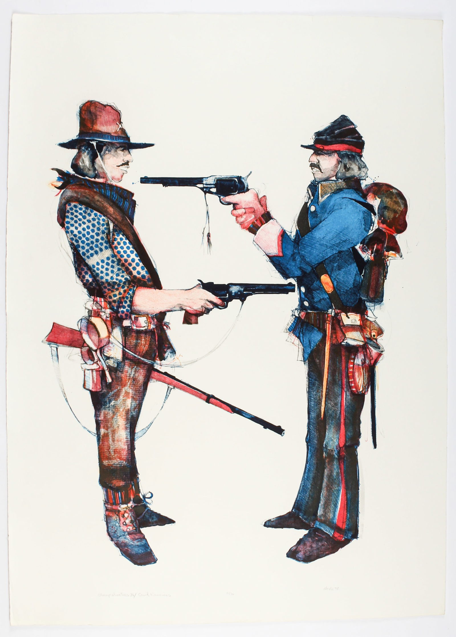 John L Doyle (American, 1936 - 2010) Lithograph, Sharpshooters, Civil Warriors #10/76 (1 of 2)