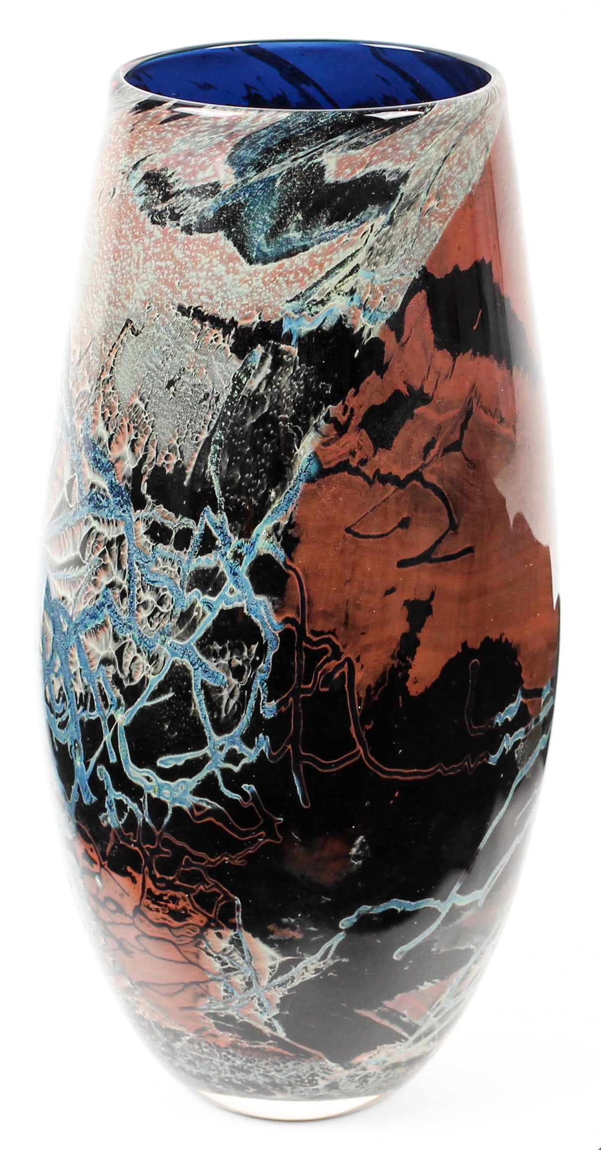 Josh Simpson (American, B. 1949) Signed Art Glass Vase, 1999 (1 of 4)