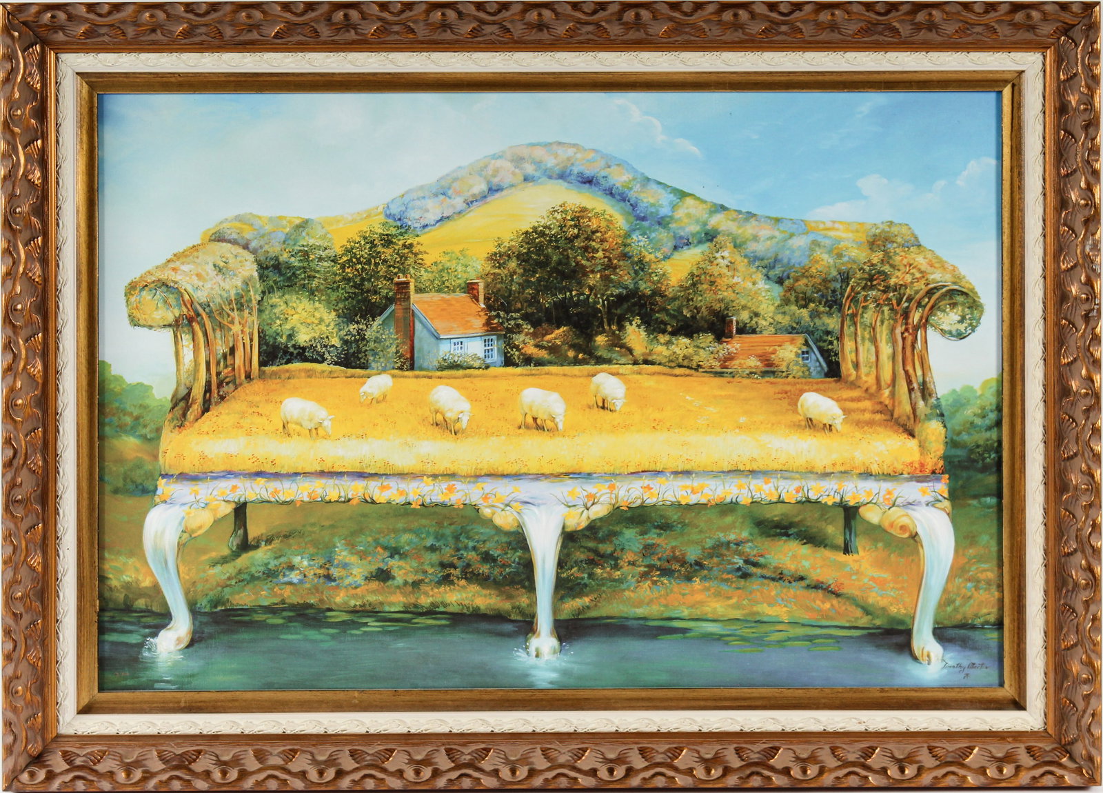 Timothy Martin, Large Giclee On Canvas Print, Grazing Sheep (1 of 6)