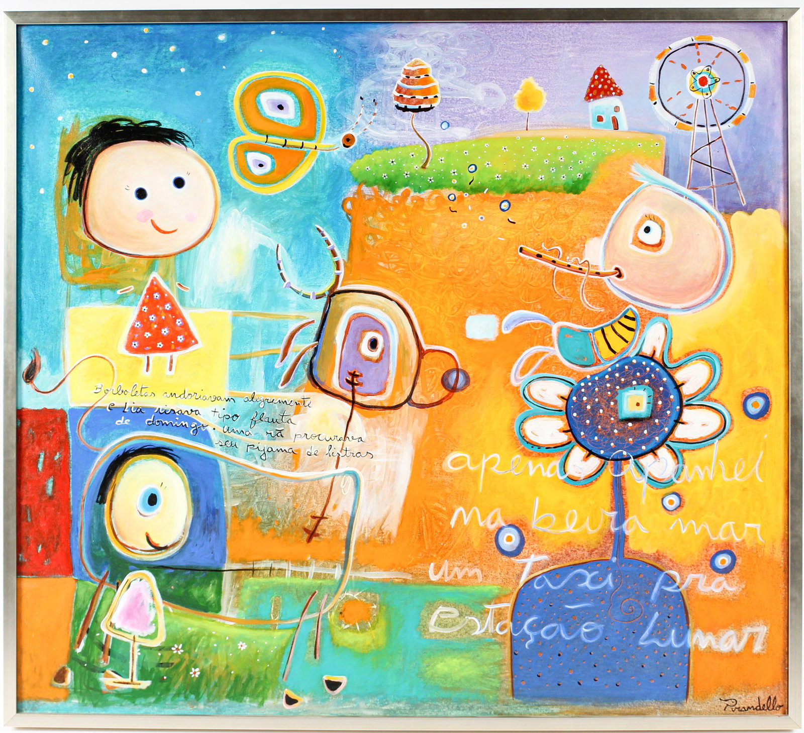 Vlad Pirandello (Brazilian, B. 1962) Flauta, Oil on Canvas Painting (1 of 4)