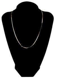 14K Yellow Gold Herringbone Chain Necklace