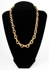 A 14k Gold 18" Cable Link Necklace