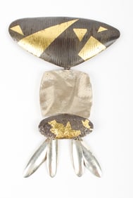 A Vintage Sydney Lynch Silver Modernist Brooch