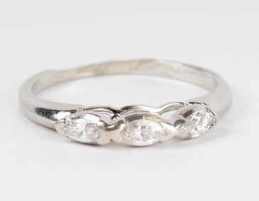 Platinum Marquise Diamond Band