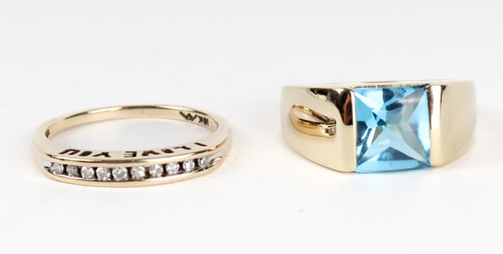Two 10K Yellow Gold Rings