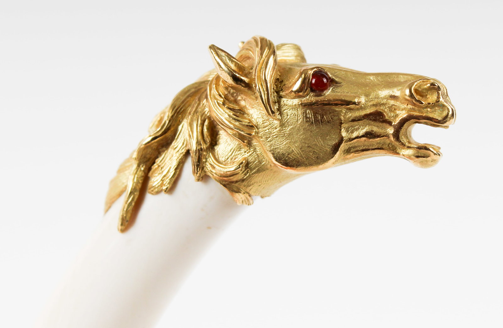 Georg Jensen 18K Gold Carnelian Horse Head Letter Opener (1 of 4)