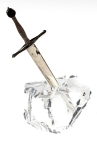 Steuben Crystal Excalibur Paperweight Letter Opener