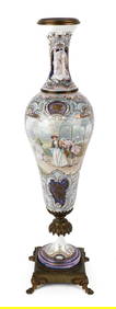 Large 19th C. French Porcelain and Ormolu Portrait Urn / Vase (1 of 9)