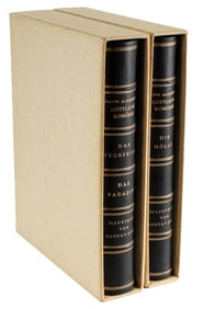Dante Alighieri, Gustav Dore, Large Leather Volumes, The Divine Comedy, 1867 Moeser, Germany