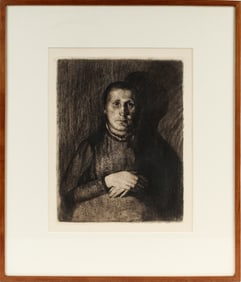 After Kathe Kollwitz, Woman with Folded Hands, Etching