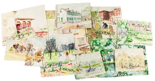 Victoria Donohoe, Philadelphia Interest, Watercolors