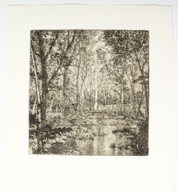 Gillian Pederson-Krag (American, B. 1938) Landscape, Signed Etching