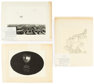 Associated American Artists Etchings, Vaino Rouvinen, Art Hansen, Thom O'Connor