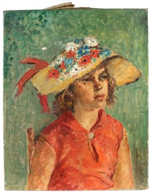 Blanche Rothschild (American/NY, 1893-1988) Maria, Oil on Canvas Painting