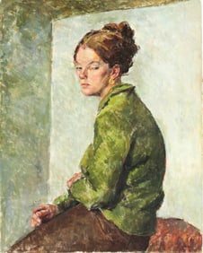 Blanche Rothschild (American/NY, 1893-1988) Portrait, Oil on Canvas Painting