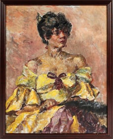 Blanche Rothschild (American/NY, 1893-1988) Portrait, Oil on Canvas Painting