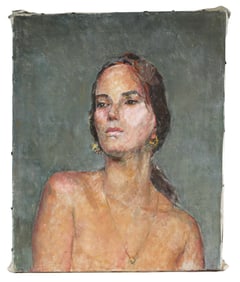 Blanche Rothschild (American/NY, 1893-1988) Portrait, Oil on Canvas Painting