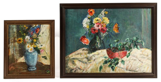 Blanche Rothschild (American/NY, 1893-1988) Two Oil on Canvas Paintings