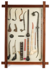 Asian Pipe Collection Including Opium, Meerschaum, Burmese, Etc.