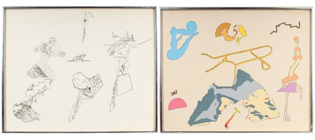 Rodger LaPelle (American, 1936-2020) Two Abstract Drawings