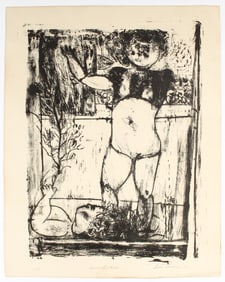 Sidney Goodman (American, 1936 -2013) Inside the Studio, Signed Lithograph