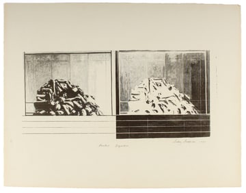 Sidney Goodman (American, 1936 -2013) Positive Negative, Signed Lithograph