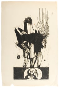 Sidney Goodman (American, 1936 -2013) For Better For Worse, Signed Woodcut