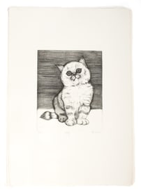Christine McGinnis (American, 1937-2019) Thirty-Five Signed Cat Etchings