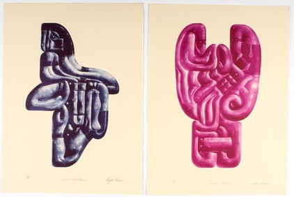 Clayton Anderson (American, B. 1943) Two Signed Lithographs, Zoomorph