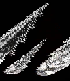 Simon Pearce, Two Signed Crystal Art Glass Christmas Trees (1 of 4)