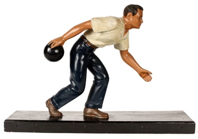 Vintage Seagram's Bowling Bowler Advertising Statue