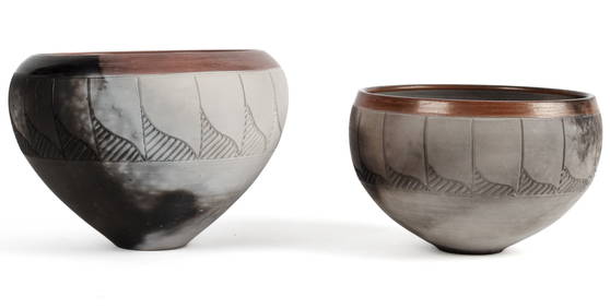 Nancee Meeker Signed Raku Art Pottery Vases (1 of 7)