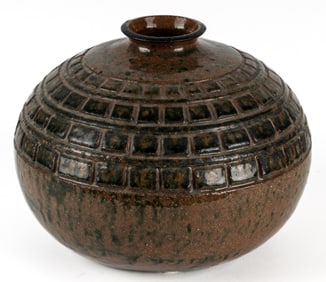 Paul Bellardo (American, 1924-2017) Signed Glazed Stoneware Vase