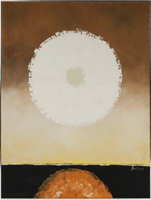 Mid-Century Modern Harris G. Strong Oil Painting "Reflection"