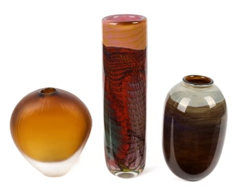 Steven Main Studio Art Glass Vase, Gonzalez Vase Etc.