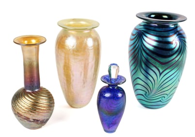 Robert Eickholt Art Glass Vases, Robert Held Vase Etc.